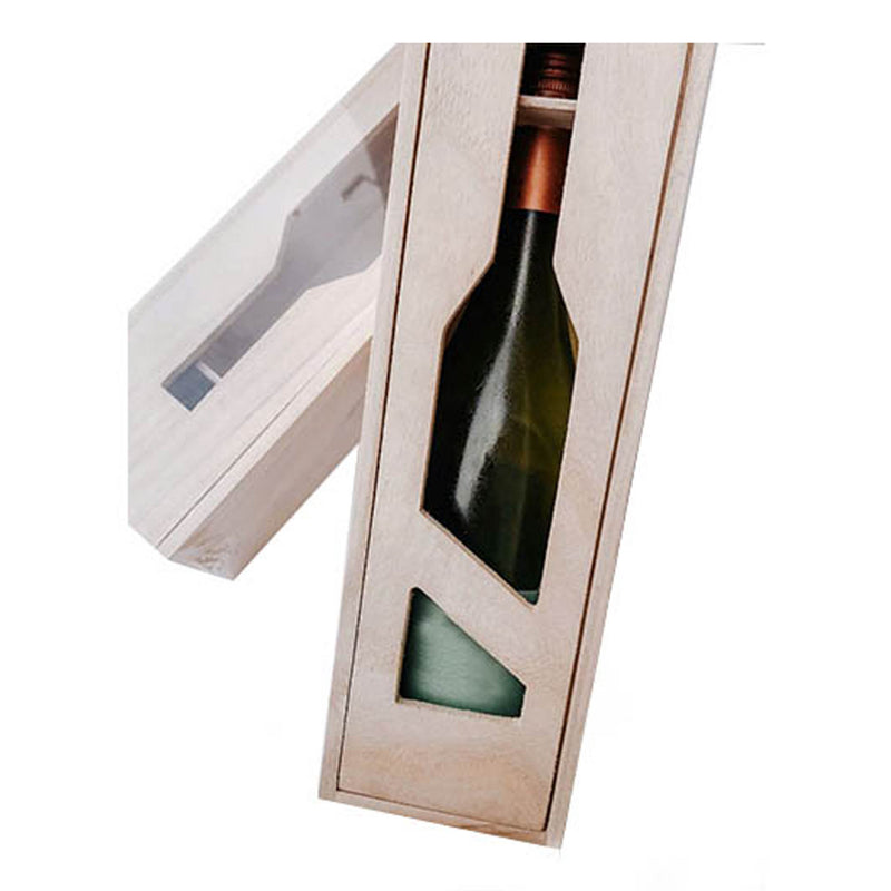 Choices of Red Wines - Wooden Single Wine Bottle Gift Box with Sliding Opening