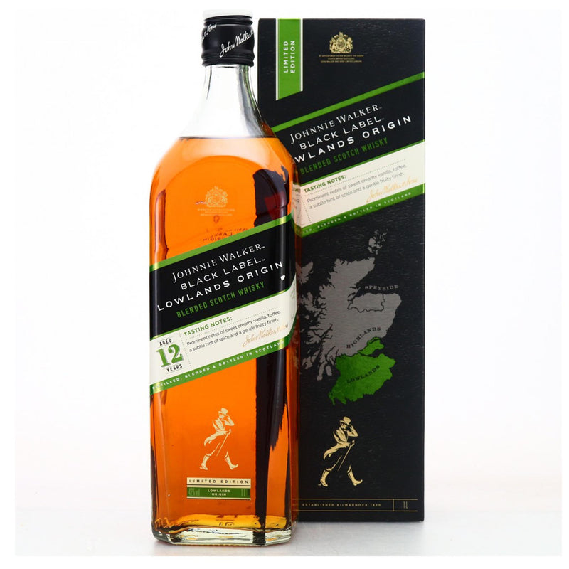 Johnnie Walker Black Label 12 Year Old Lowlands Origin 100cl