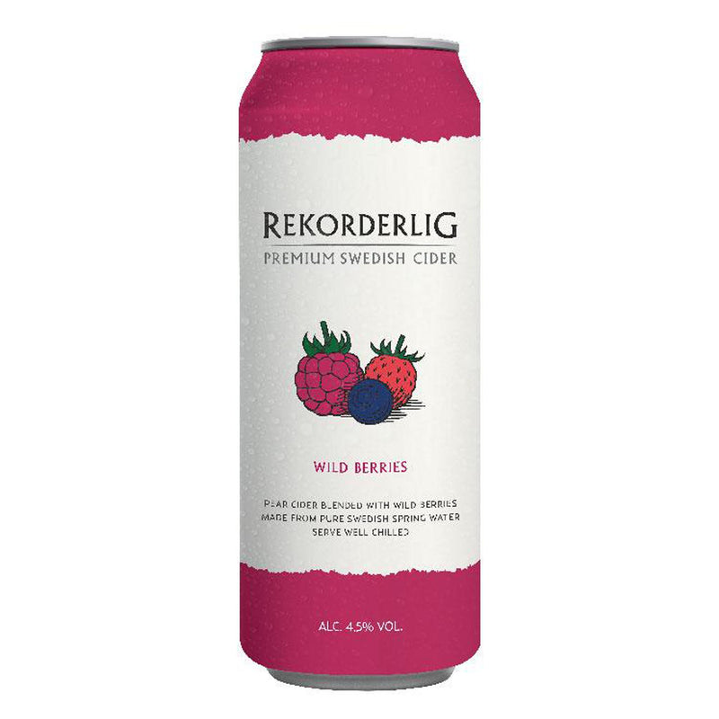 Rekorderlig Premium Swedish Cider Wild Berries 50cl x12 cans