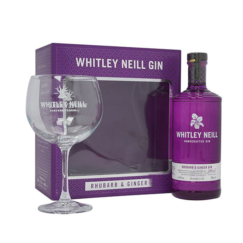 Whitley Neill Rhubarb and Ginger Gin - Gift Box 70cl